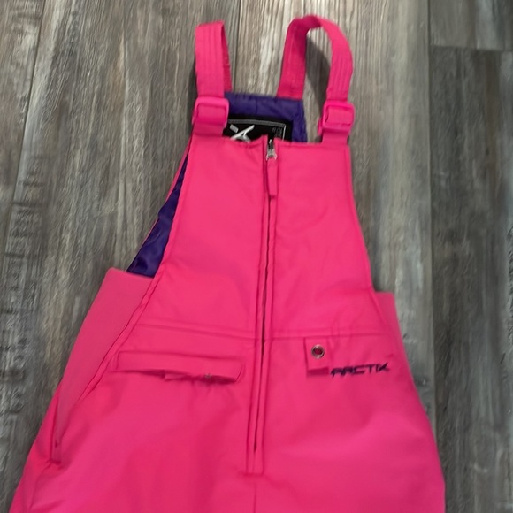 Arctix Girls Snow Ski Bib Overralls pink - Picture 2 of 9